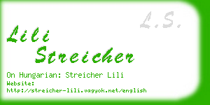 lili streicher business card